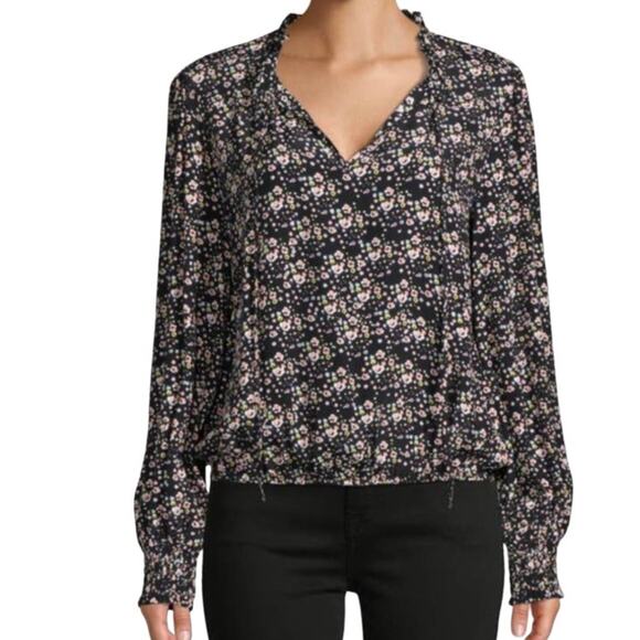 new Sanctuary large floral lightweight tie front peasant blouse top TLS1 4517 - Picture 5 of 11